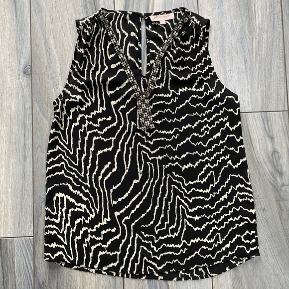 *** Black and White Philosophy Tank - Picture 1 of 7